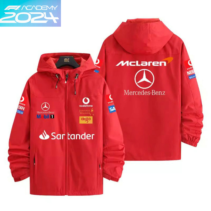 Veste McLaren Mercedes-Benz Homme 2024 Coupe-vent Imperméable Blouson